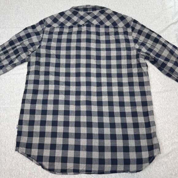 Fjallraven Shirt Adult Medium Regular Fit Ovik Flannel Check Button Down - Picture 4 of 10